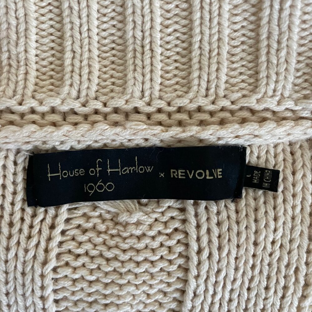 House of Harlow 1960 x REVOLVE Virgo Cable Knit Cardigan Size L - Picture 4 of 5